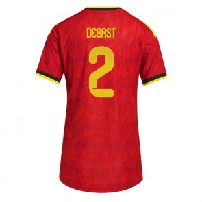 Belgien Zeno Debast #2 Replika Hemmatröja Damer VM 2026 Kortärmad